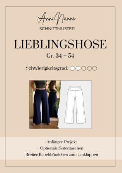 PAPIERSCHNITTMUSTER "LIEBLINGSHOSE" von AnniNanni