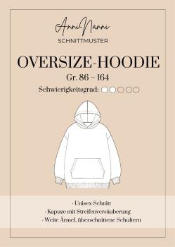 PAPIERSCHNITTMUSTER "OVERSIZE-HOODIE" von AnniNanni