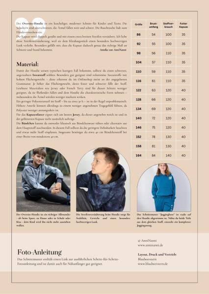 PAPIERSCHNITTMUSTER "OVERSIZE-HOODIE" von AnniNanni