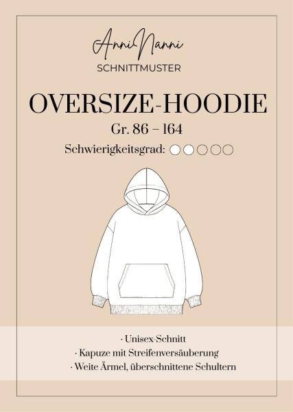 PAPIERSCHNITTMUSTER "OVERSIZE-HOODIE" von AnniNanni