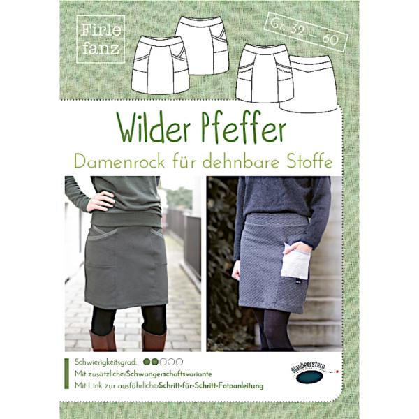 PAPIERSCHNITTMUSTER "Wilder Pfeffer" für dehnbare Stoffe von Firlefanz